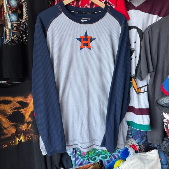 Houston Astros Nike Authentic Collection Game Long Sleeve Thermal Tee Shirt MLB - Picture 3 of 10